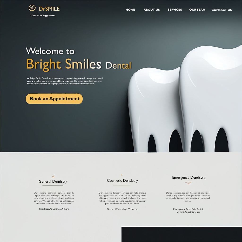 Website design for a dentist for kinds in Thessaloniki